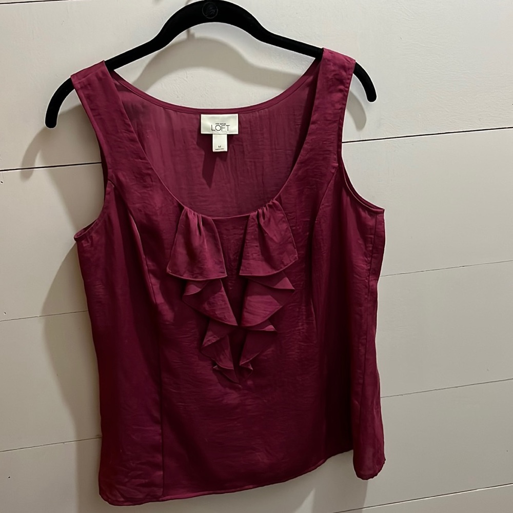 Ann Taylor Loft Ruffled Tank